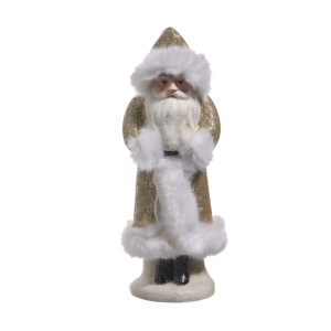 JACKA DESIGN - Vintage Santa in Fur & Gold Glitter Coat