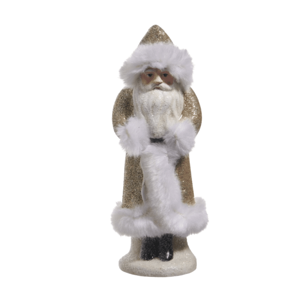 JACKA DESIGN - Vintage Santa in Fur & Gold Glitter Coat