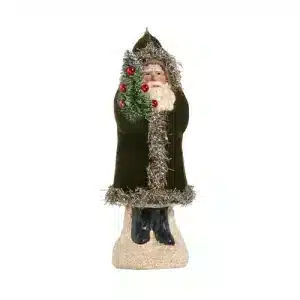 JACKA DESIGN - Decoration Vintage Santa Velvet Coat Green