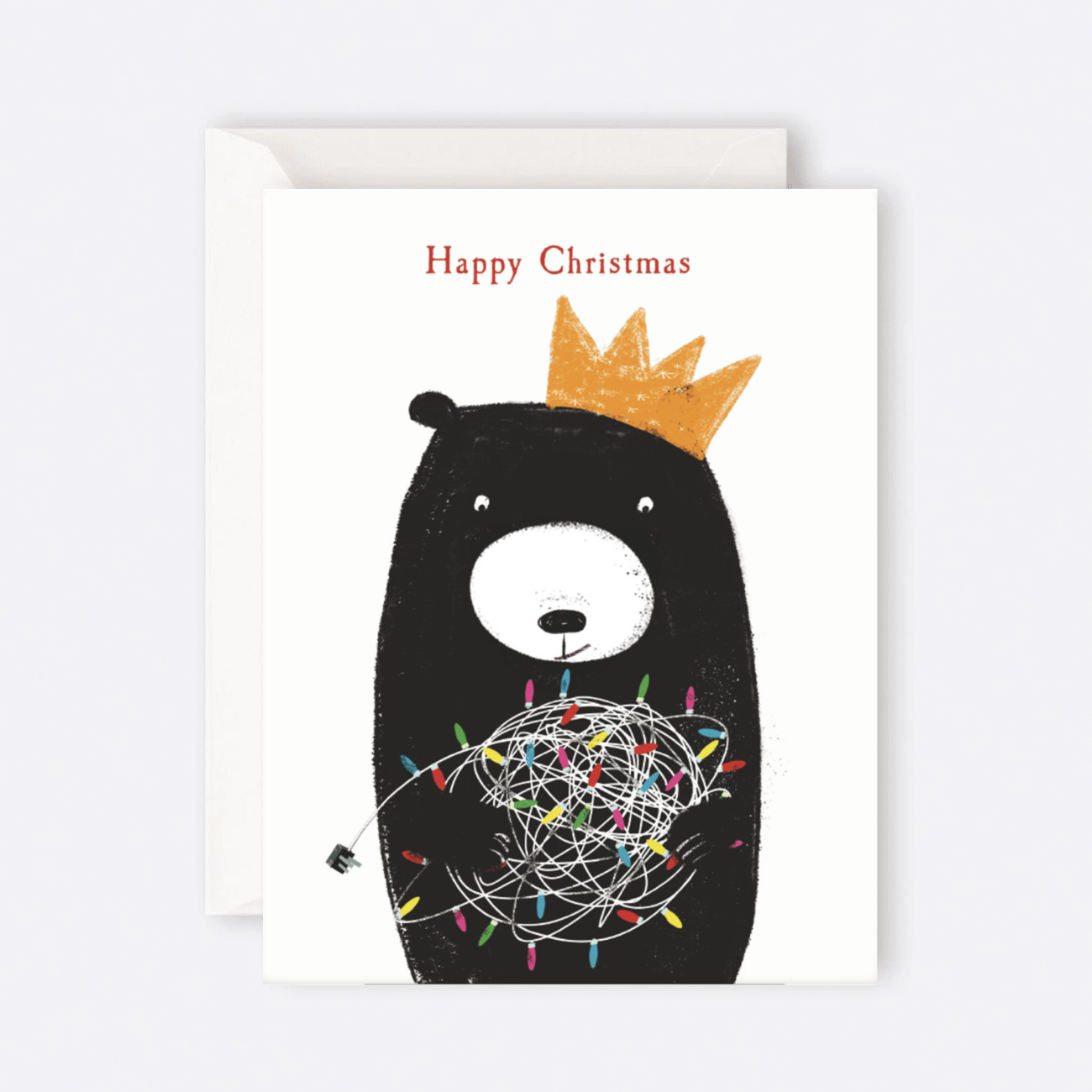 The Art File - Card Bear Christmas Crown
