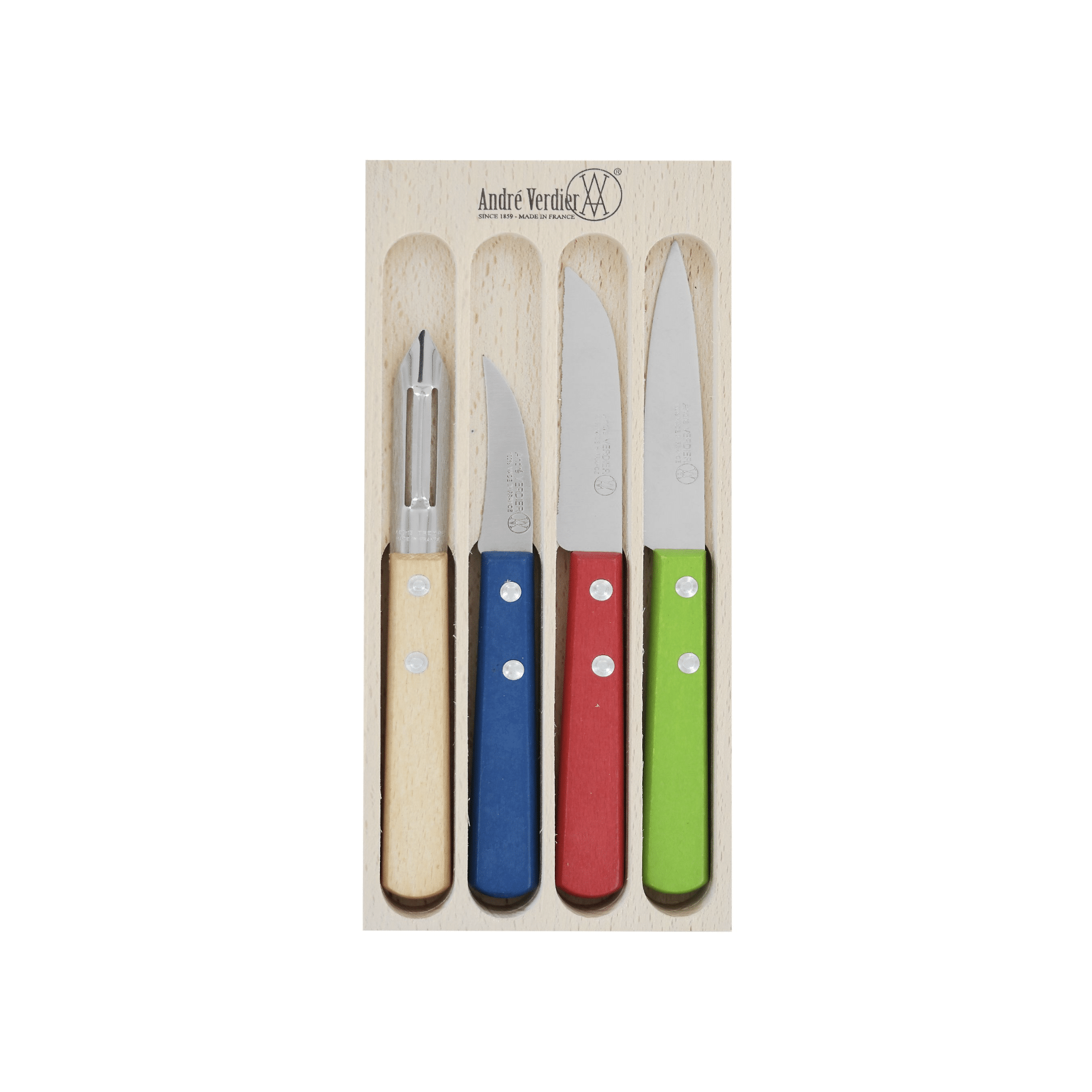 VERDIER - Knife 2 Rivets Preparation Set 4 Piece