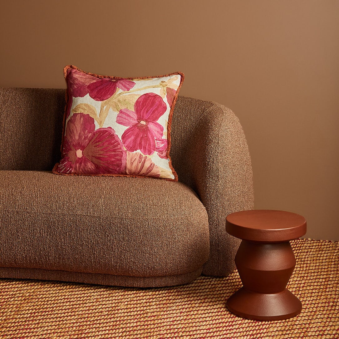 Bonnie & Neil - Wild Pansy Pink Cushion 60cm - Image 2