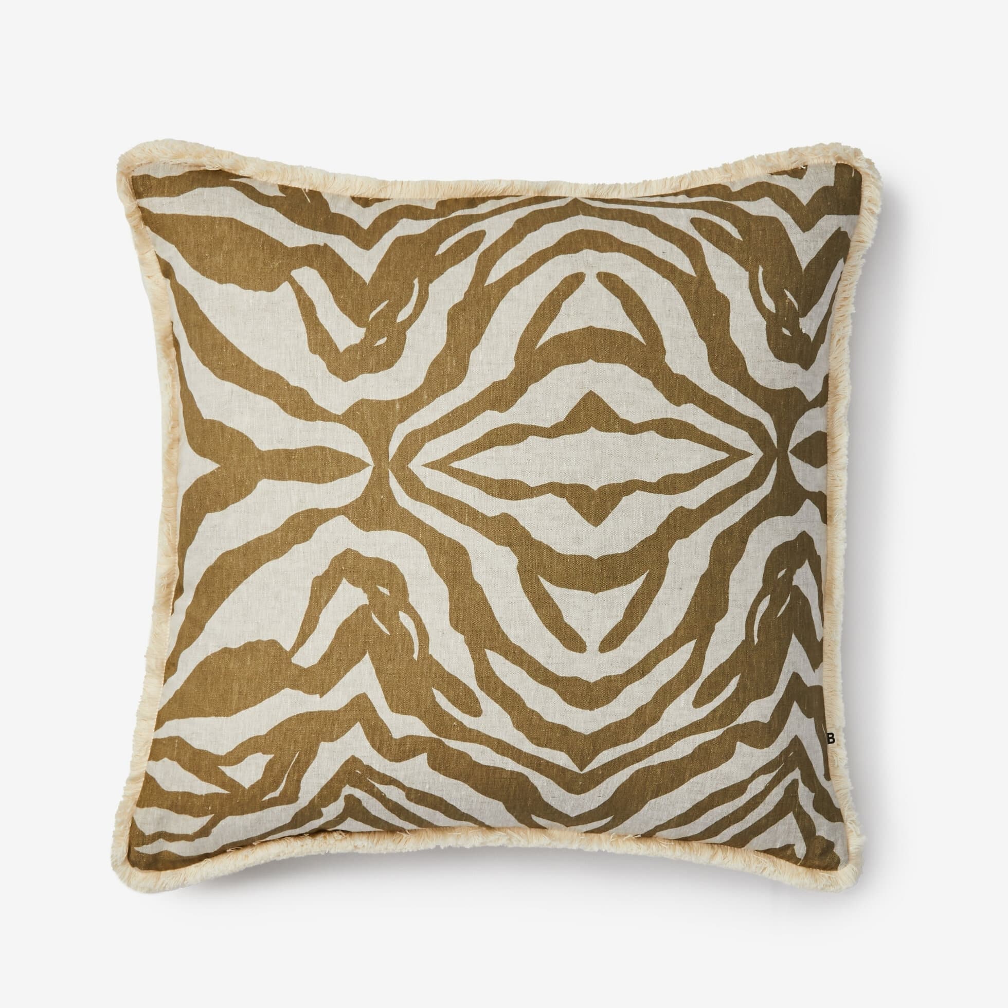 Bonnie & Neil - Zebra Olive Cushion 60cm