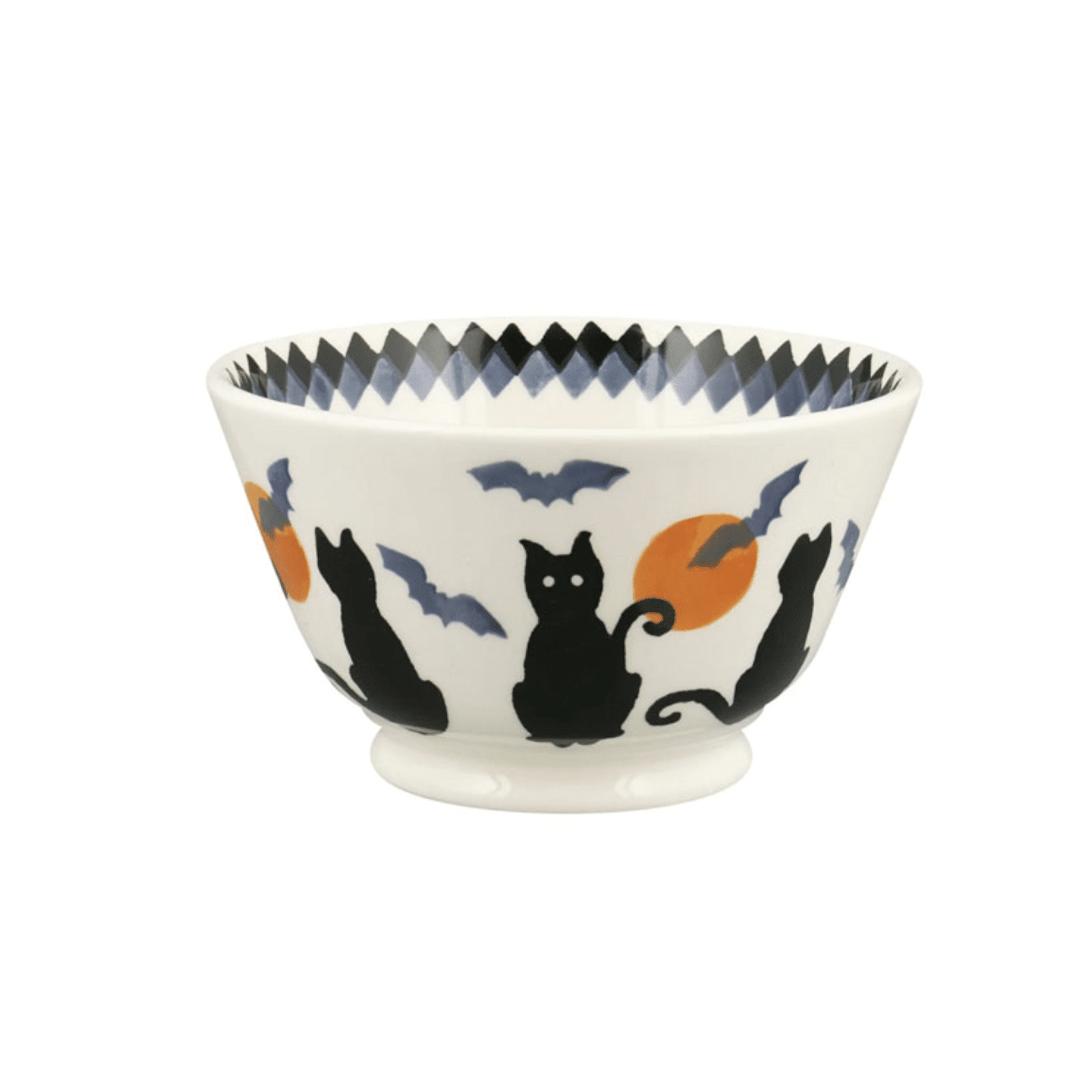 Emma Bridgewater - Spongeware Black Cats Small Old Bowl