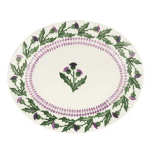 Emma Bridgewater - Spongeware Flowers Thistle Oval Platter