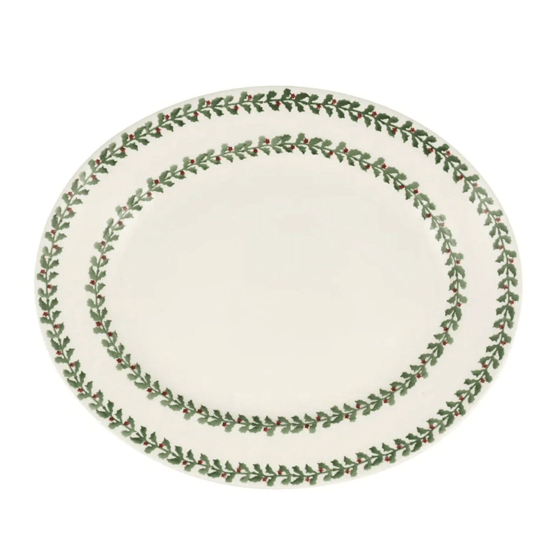 Emma Bridgewater - Spongeware Tiny Holly Oval Platter