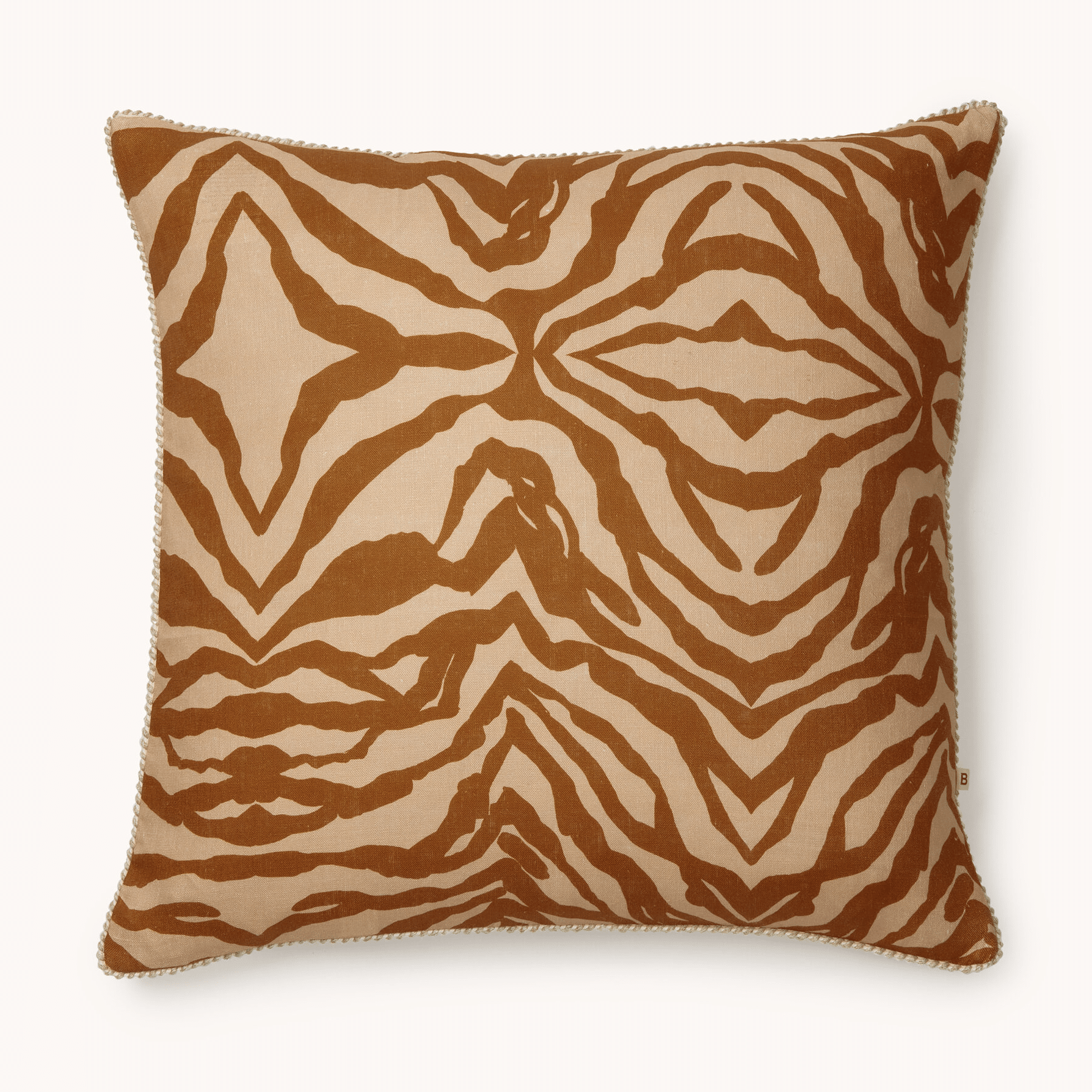 Bonnie & Neil - Zebra Tan Cushion 60cm