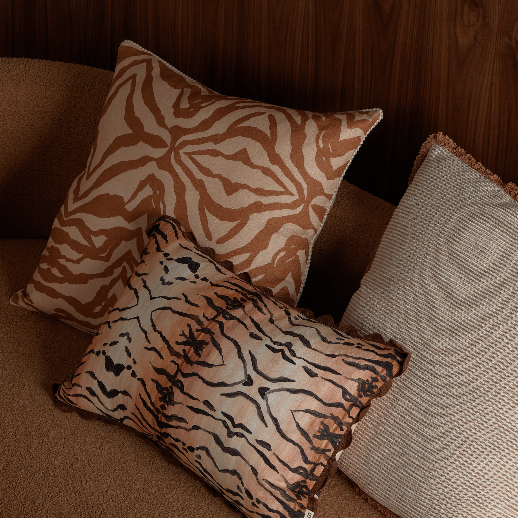 Bonnie & Neil - Zebra Tan Cushion 60cm - Image 2