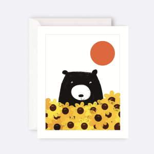 The Art File - Card Bear & Sunflowers