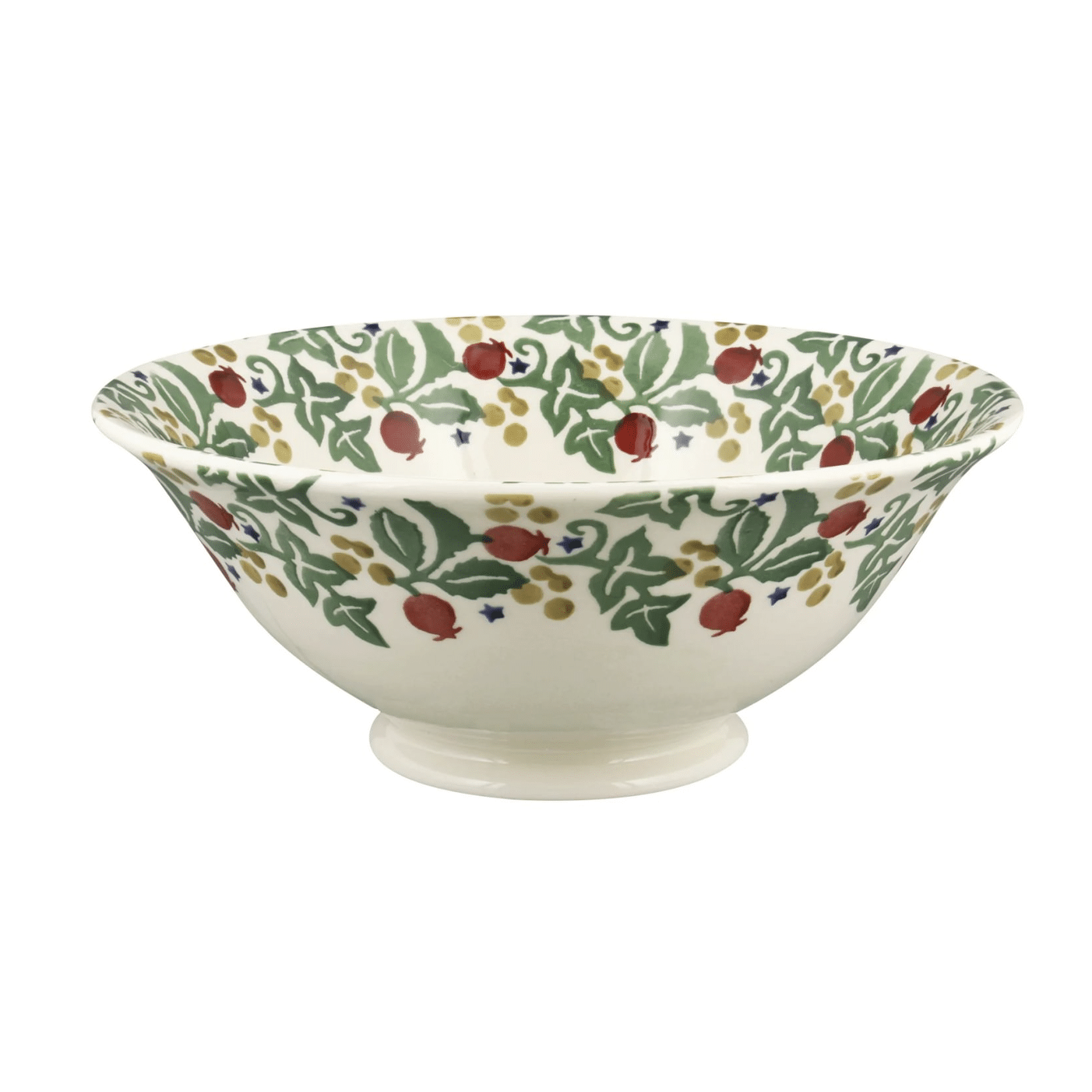 Emma Bridgewater - Spongeware Rosehip & Ivy Medium Serving Bowl