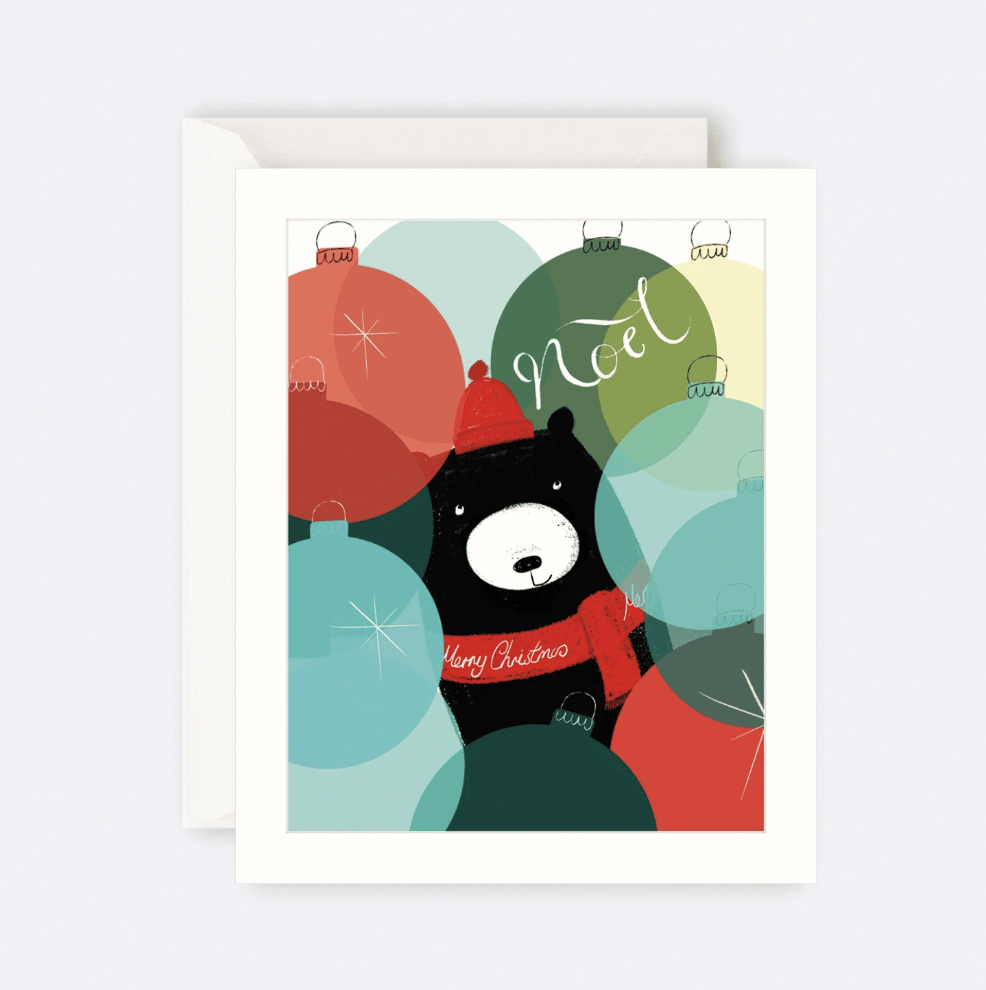 The Art File - Card Bear Christmas Noel