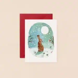 The Art File - Mini Card Hare and Robin