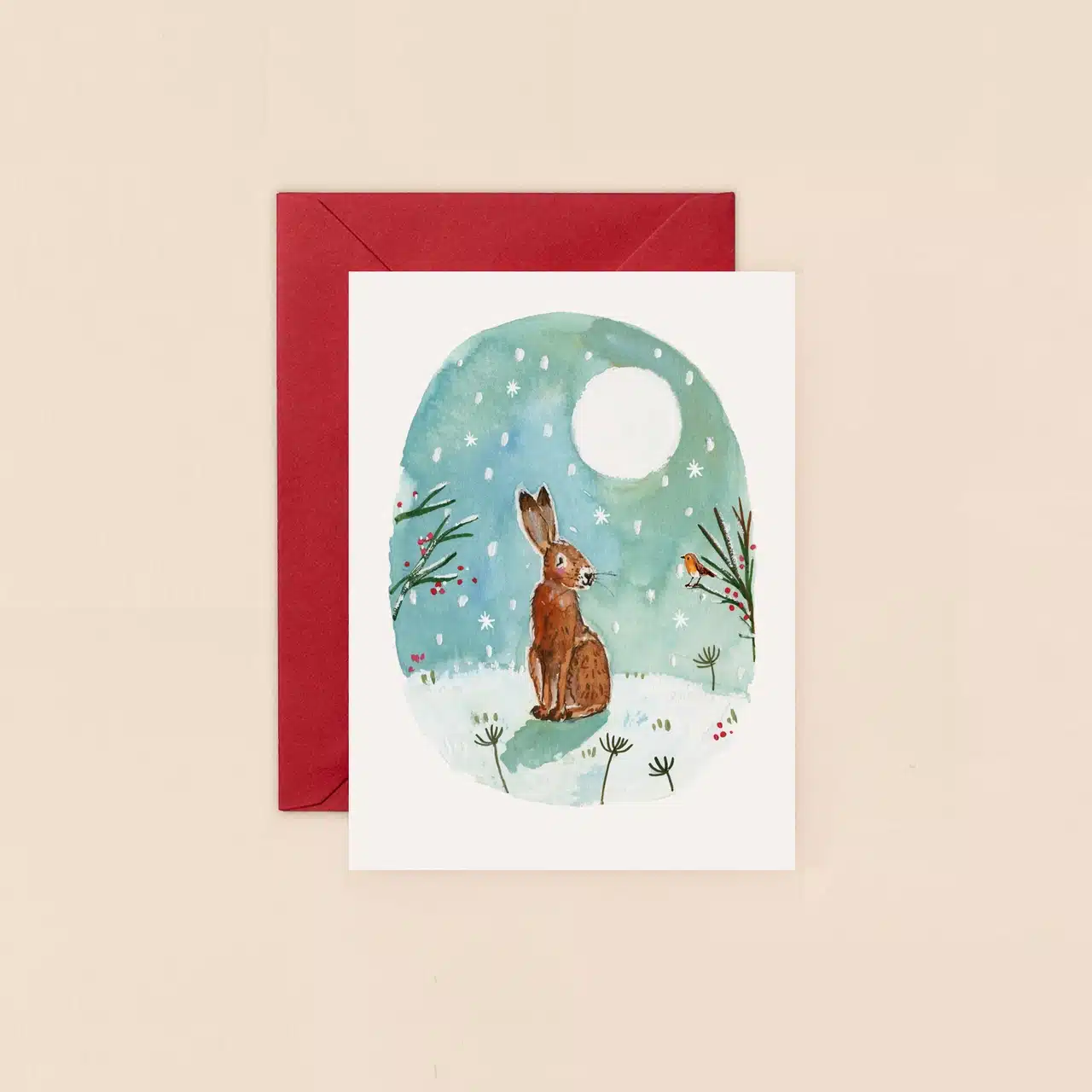 The Art File - Mini Card Hare and Robin