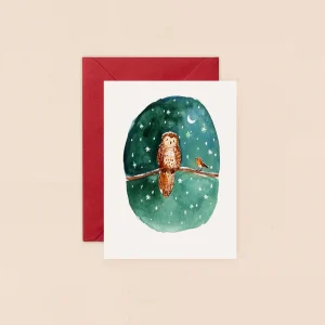 The Art File - Mini Card Owl and Robin