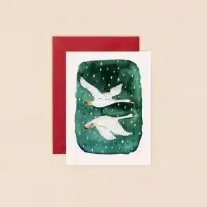 The Art File - Mini Card Swans