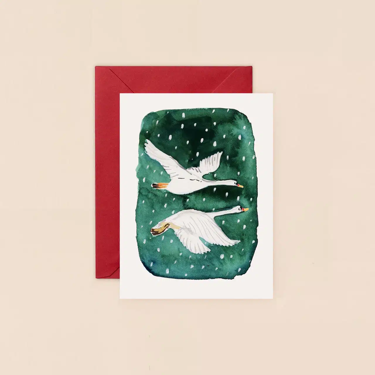 The Art File - Mini Card Swans